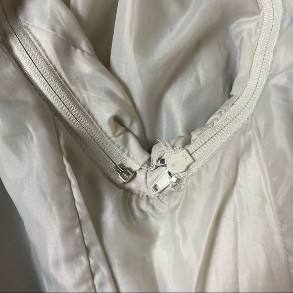 TRIBAL Women’s Jacket White Faux Leather Zipper Pockets Size Medium - Picture 8 of 11